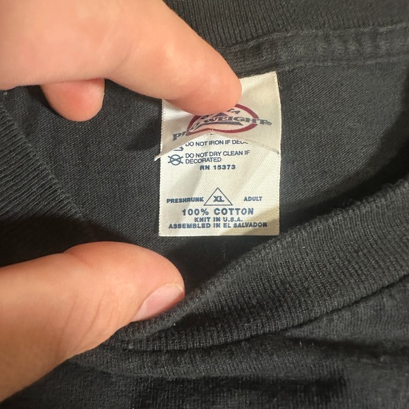 Delta Pro Weight Carolina Panthers NFL T-Shirt Youth XL Black Cotton Crew Neck - Picture 3 of 3